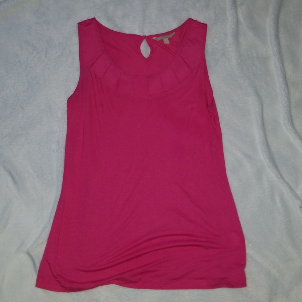 Pink sleeveless blouse